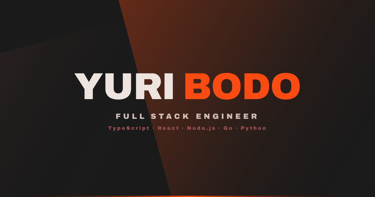Yuri Bodo | Creative Frontend Developer